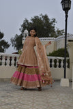 MANUKUNJ BROWN PRINTED SHARARA SUIT SET